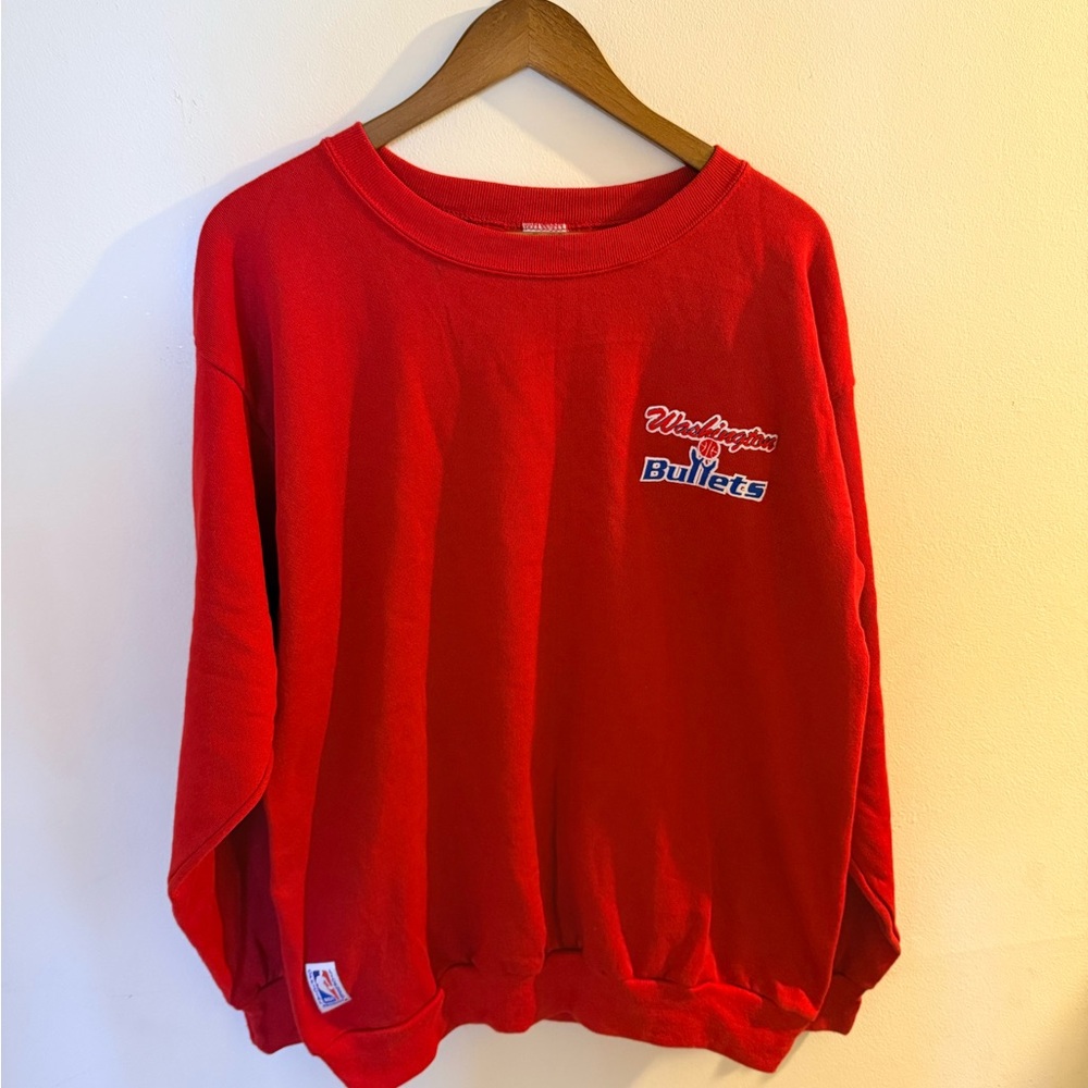 Vintage Washington Bullets Red Men's Crewneck Sweater